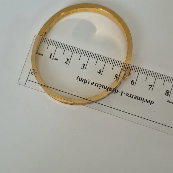 Gold Leopard Print Bangle Bracelet By Kate Spade - Picture 6 of 7